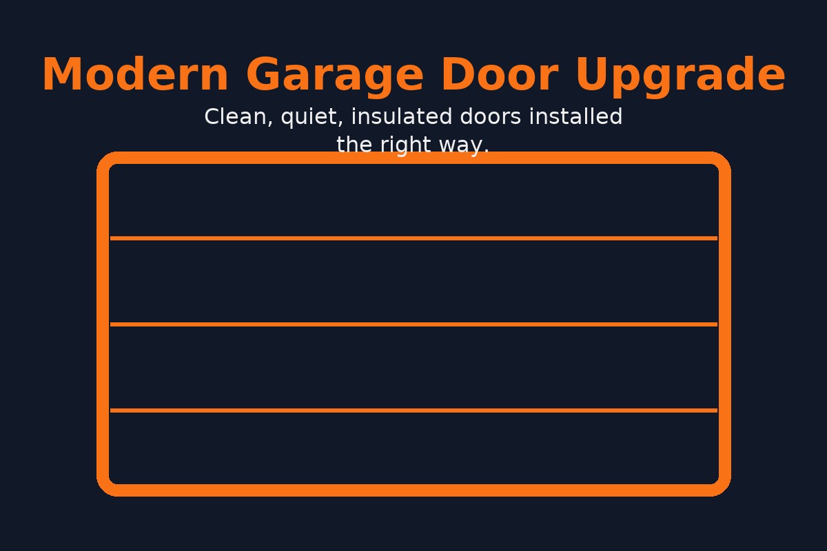 Modern garage door installation