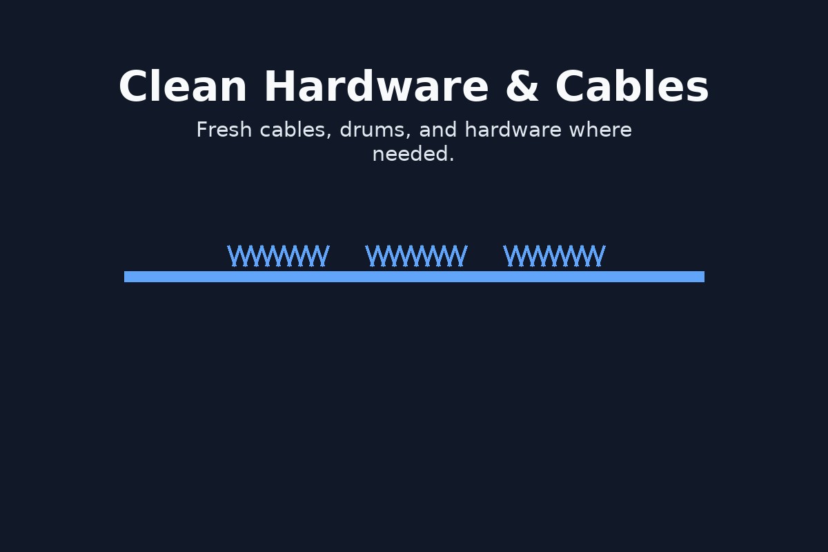 Cable and drum system